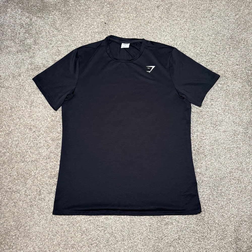 Gymshark Arrival T-Shirt Mens XL Black Short Sleeve Training Top GMST3472